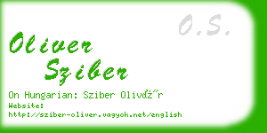 oliver sziber business card